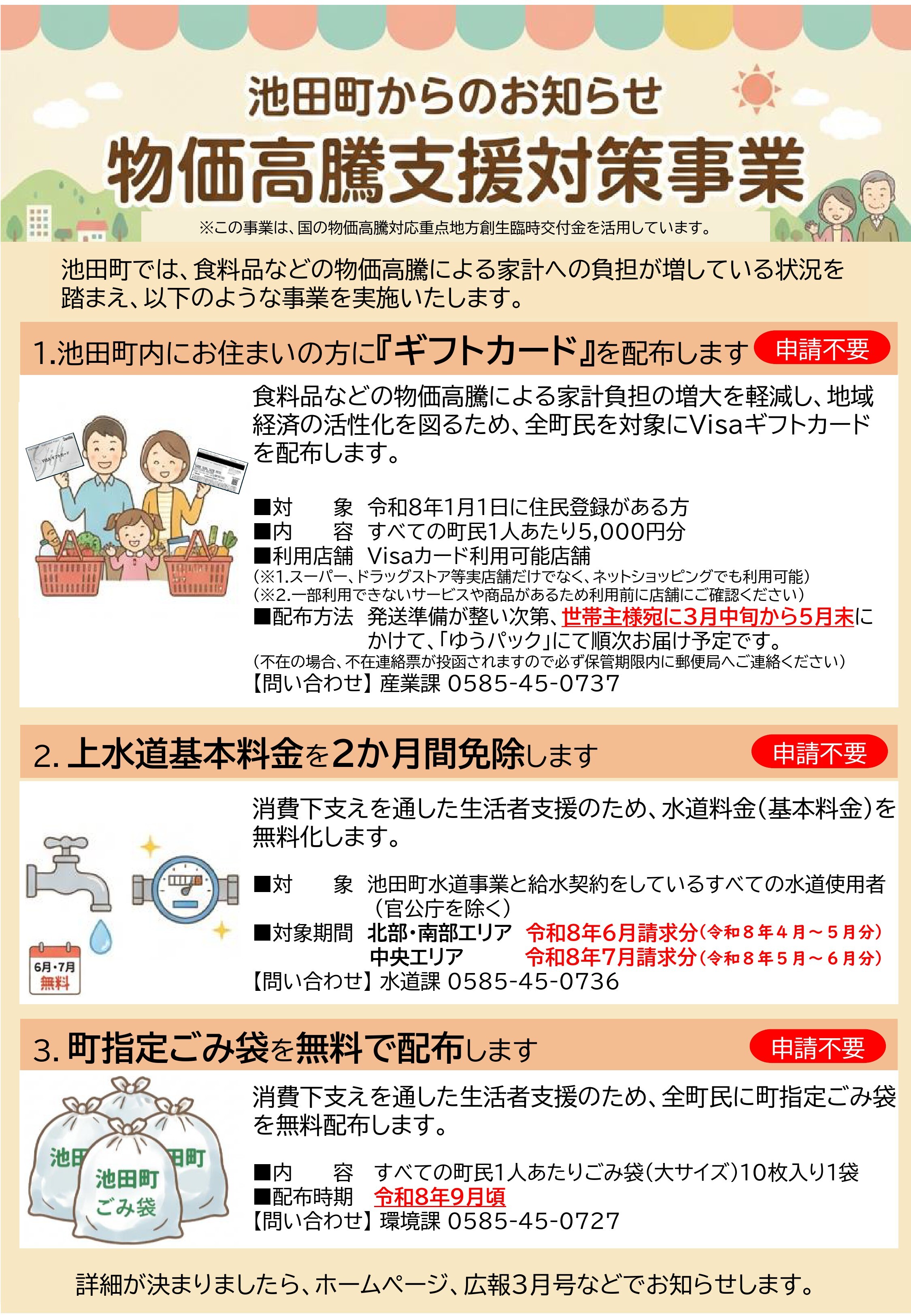 R7補正分池田町物価高騰支援対策事業