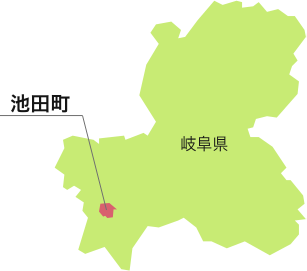 岐阜県池田町のマップ